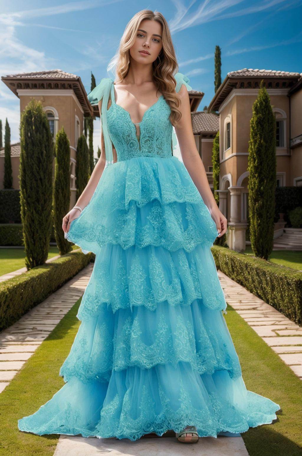 Ball Gown Sweep-Brush Train Tulle Prom Dress CS0461 - COCOMELODY